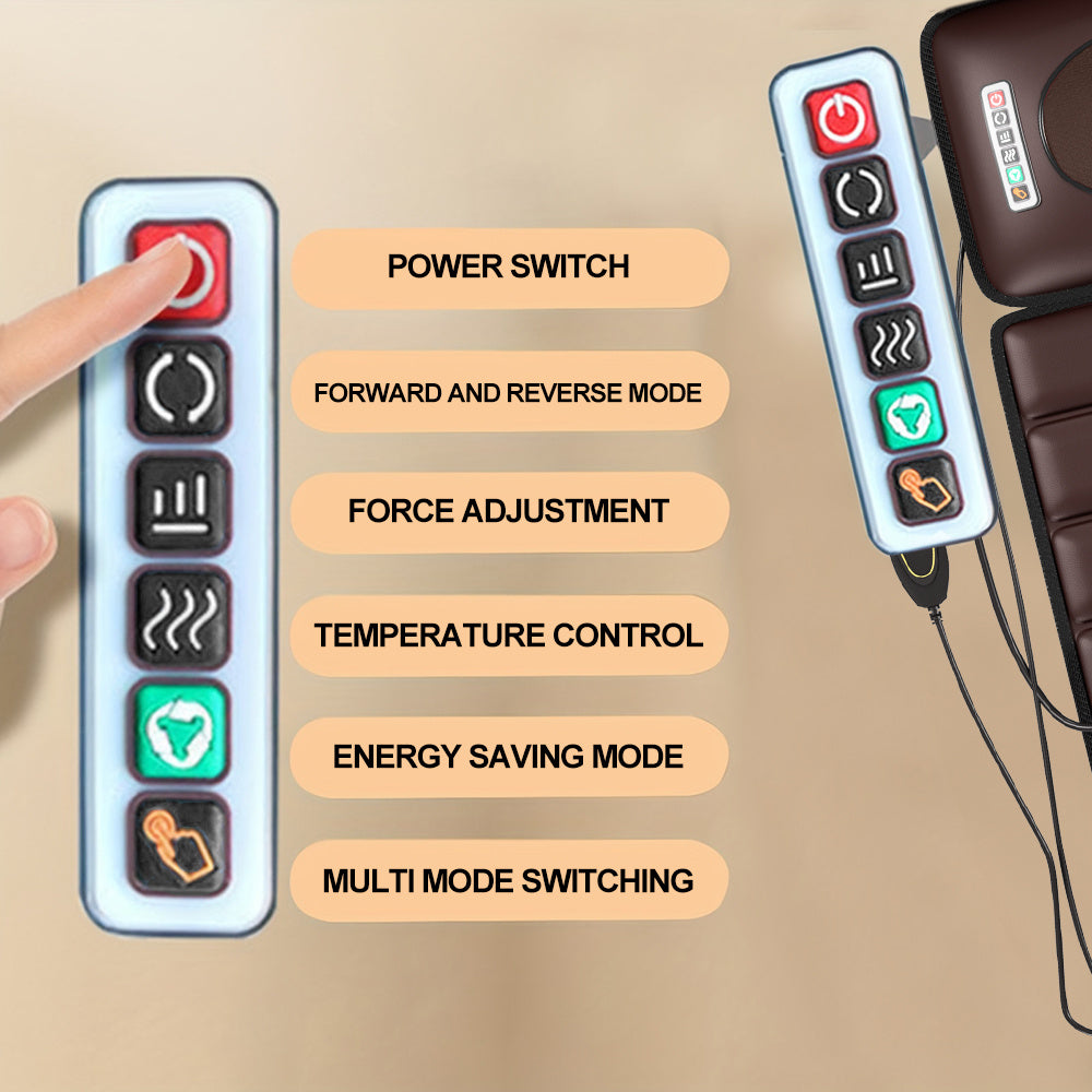 Full Body Massage Mattress With 5 Modes Heating Airbag Waist Support