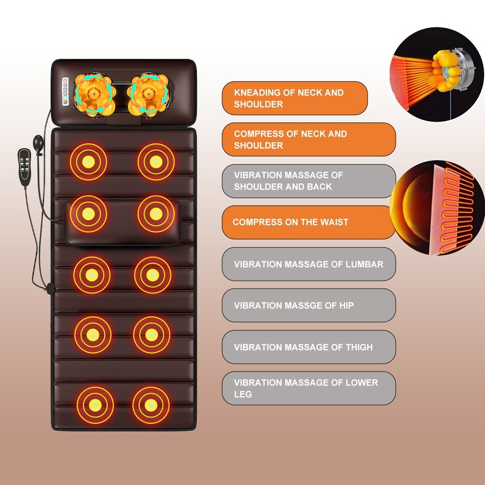 Full Body Massage Mattress With 5 Modes Heating Airbag Waist Support
