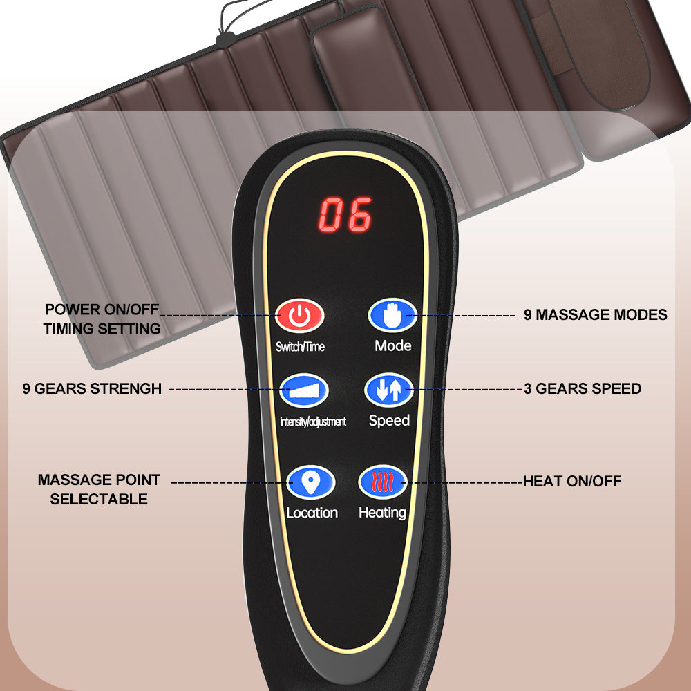 Full Body Massage Mattress With 5 Modes Heating Airbag Waist Support